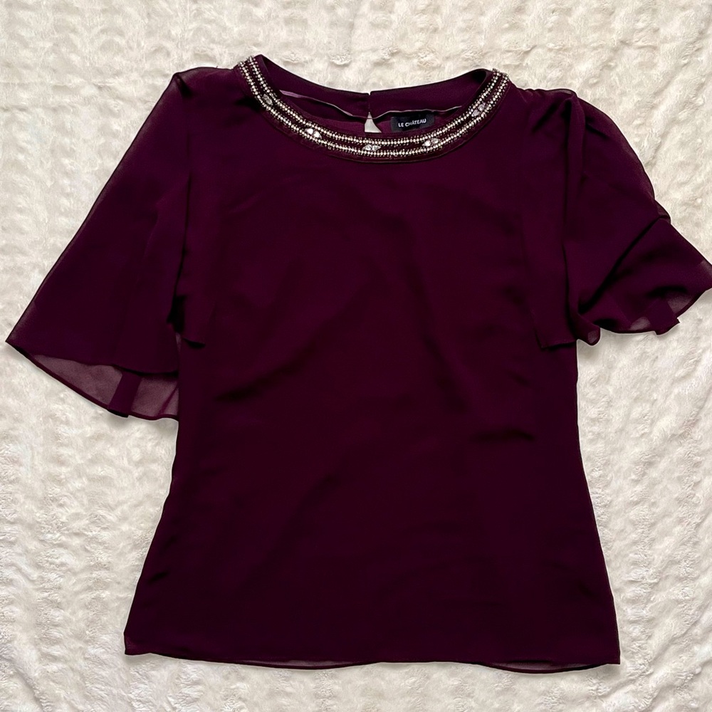 Le Chateau beaded neck top